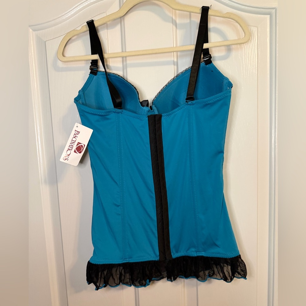 NWT Fascinations Elegant Blue Lace Women's Lingerie - Picture 4 of 8